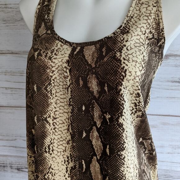 Alisha Levine Snake Print Silk Tank Top sz Small - Picture 3 of 4